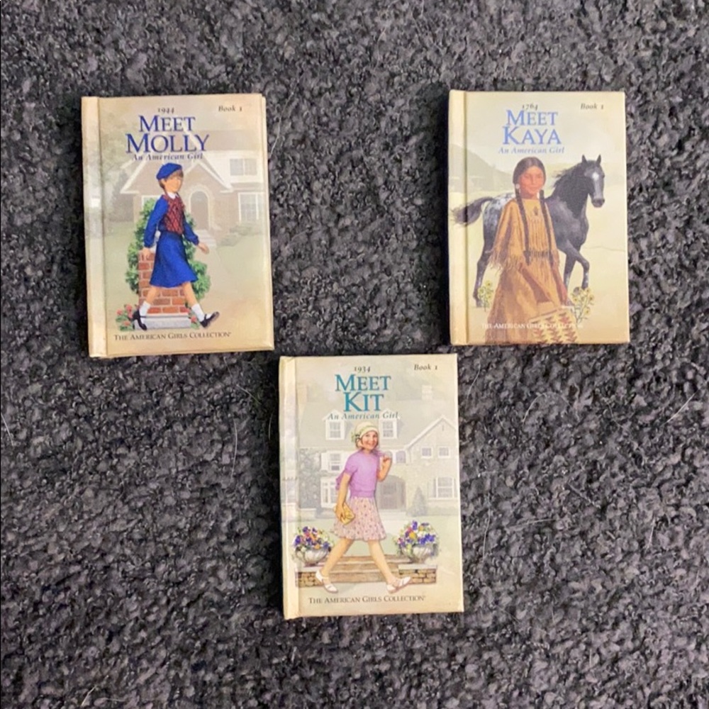 Three mini American girl books